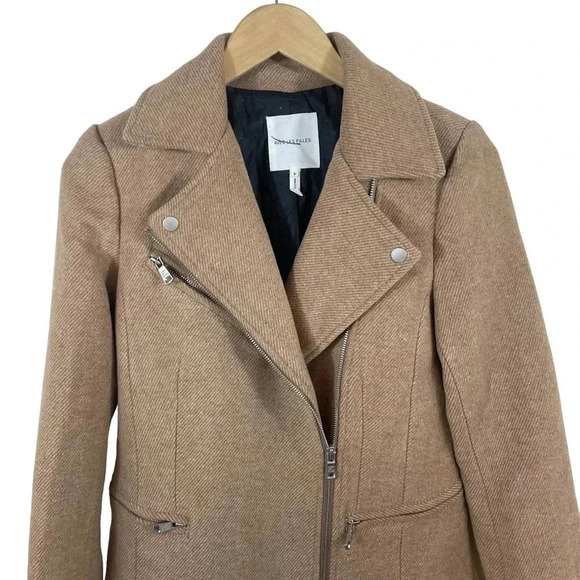 Avec les Filles Moto Twill Wool Blend Coat - Picture 3 of 15